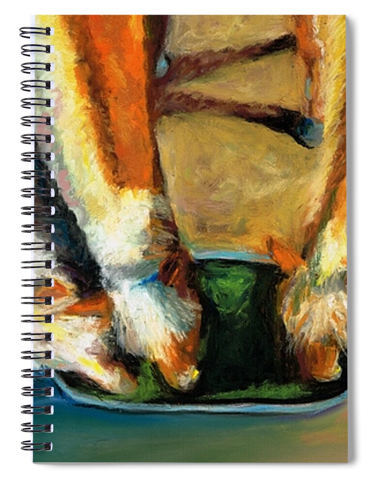 Horses Spiral Notebook featuring the pastel Three Palominos by Frances Marino