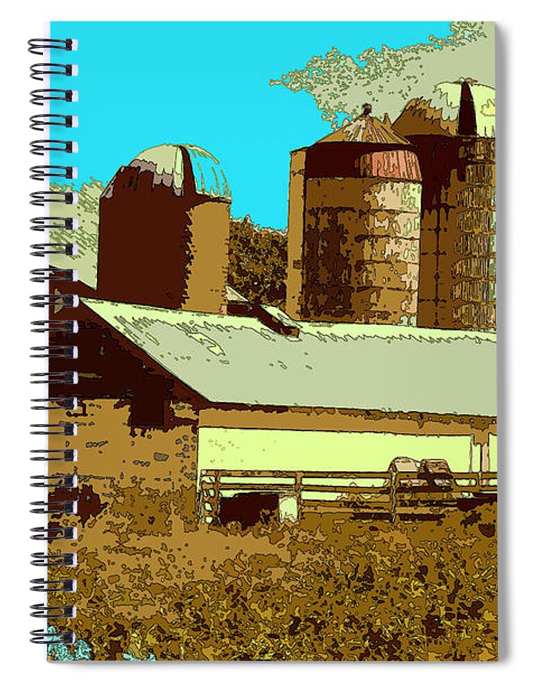 Blue Skies Spiral Notebook featuring the photograph Three Sentinels by James Rentz