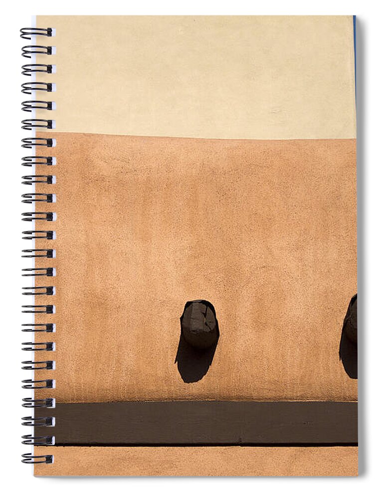 Southwest Spiral Notebook featuring the photograph Three Vigas by Carol Leigh