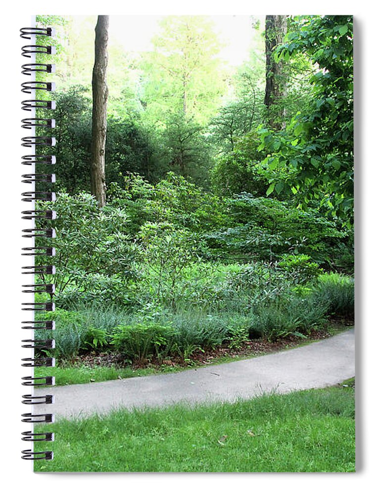 Garden Spiral Notebook featuring the photograph Through the Garden by Trina Ansel
