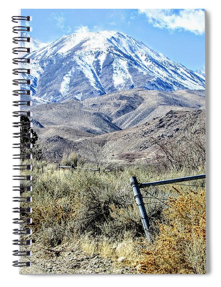 Sky Spiral Notebook featuring the photograph Through The Gate by Marilyn Diaz