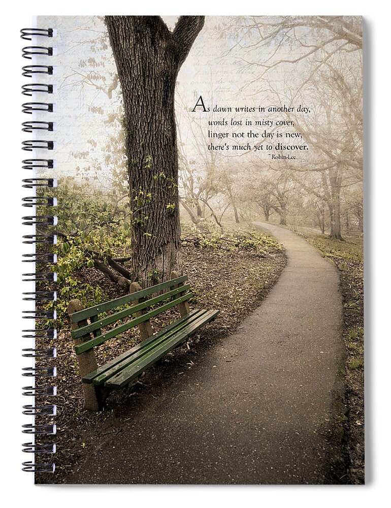 Trees Spiral Notebook featuring the photograph Through The Mist by Robin-Lee Vieira