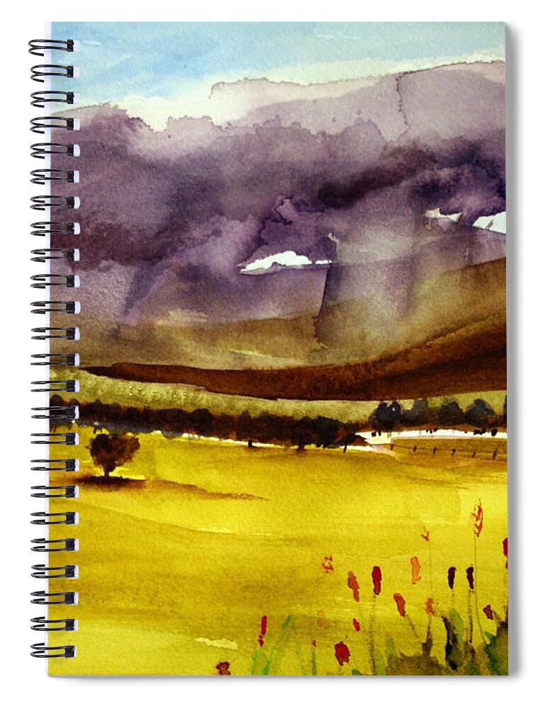 Paint Spiral Notebook featuring the painting Thundering by Julie Lueders 