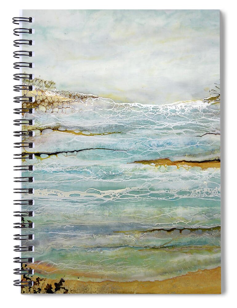 Seascapes Spiral Notebook featuring the painting Tidal Pool 1 by Jennifer Creech