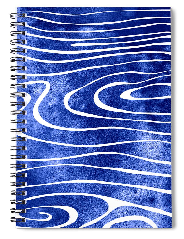 Swell Spiral Notebook featuring the mixed media Tide VIII by Stevyn Llewellyn