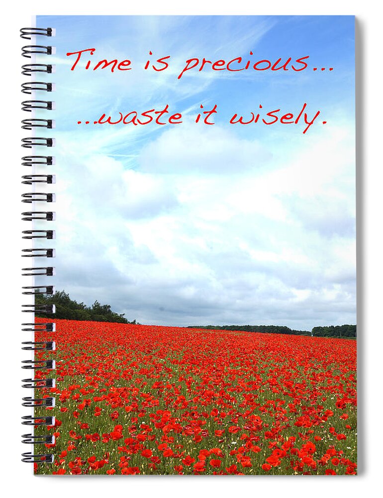 Time Spiral Notebook featuring the photograph Time Is Precious by David Birchall