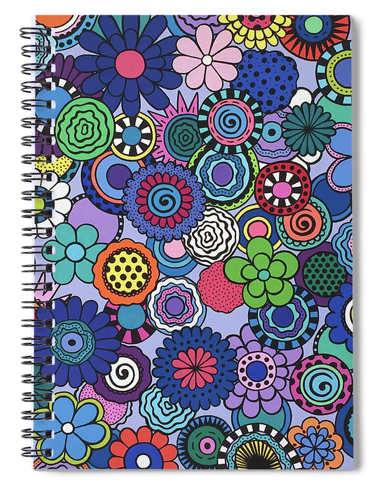 Flowers Spiral Notebook featuring the painting Time to Bloom by Beth Ann Scott