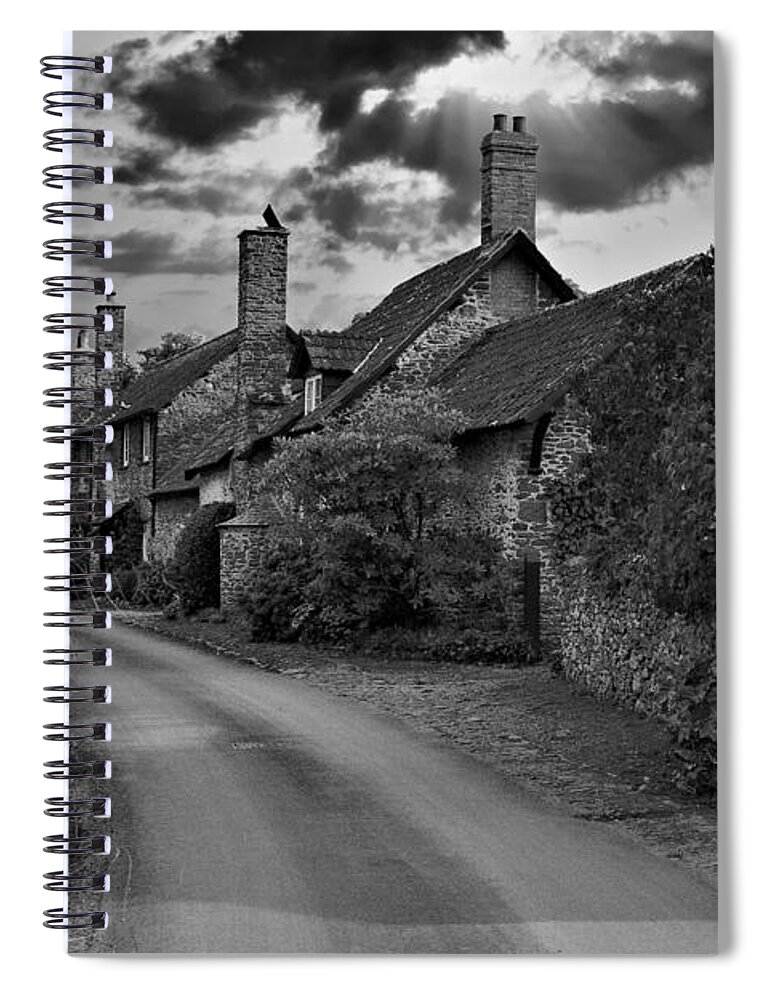 Black And White Spiral Notebook featuring the photograph Timeless Bossingham by Richard Denyer