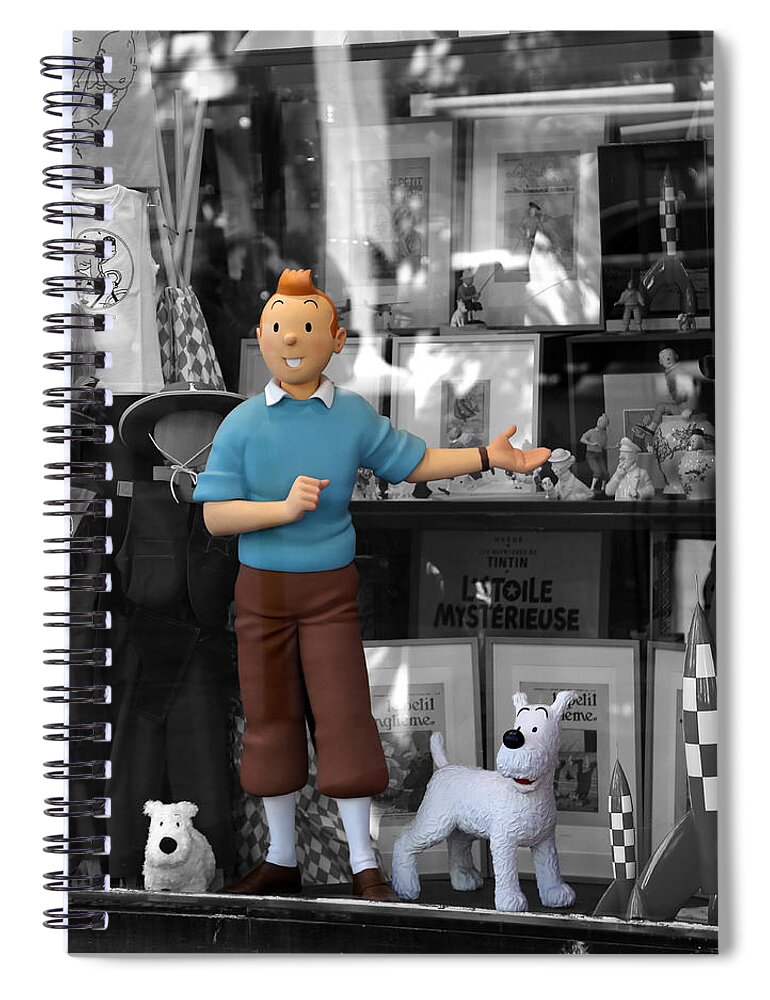 Tintin Spiral Notebook featuring the photograph Tintin 1d by Andrew Fare