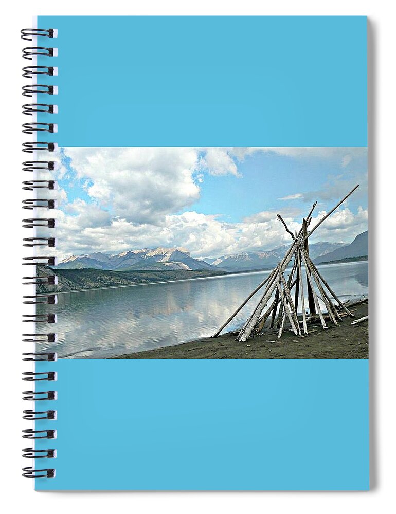 Tipi Spiral Notebook featuring the photograph Tipi like by 'REA' Gallery