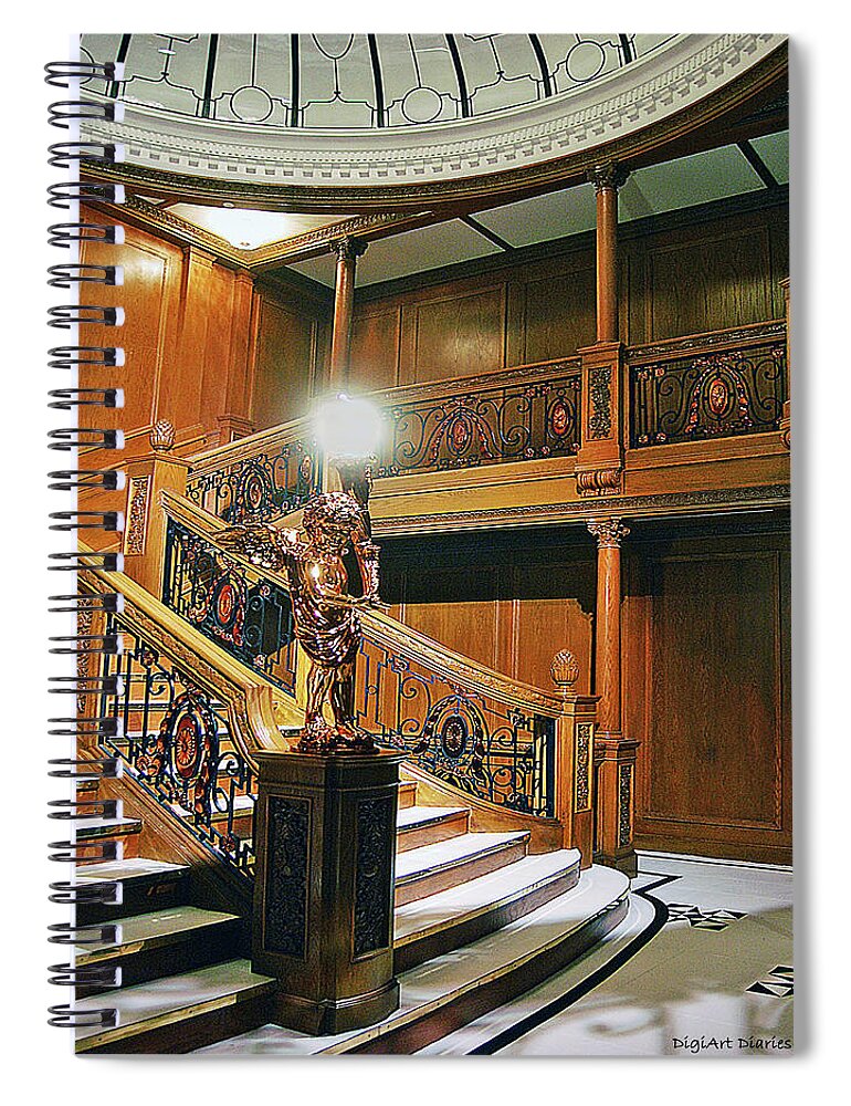 Titanic Spiral Notebook featuring the digital art Titanics Grandeur by DigiArt Diaries by Vicky B Fuller