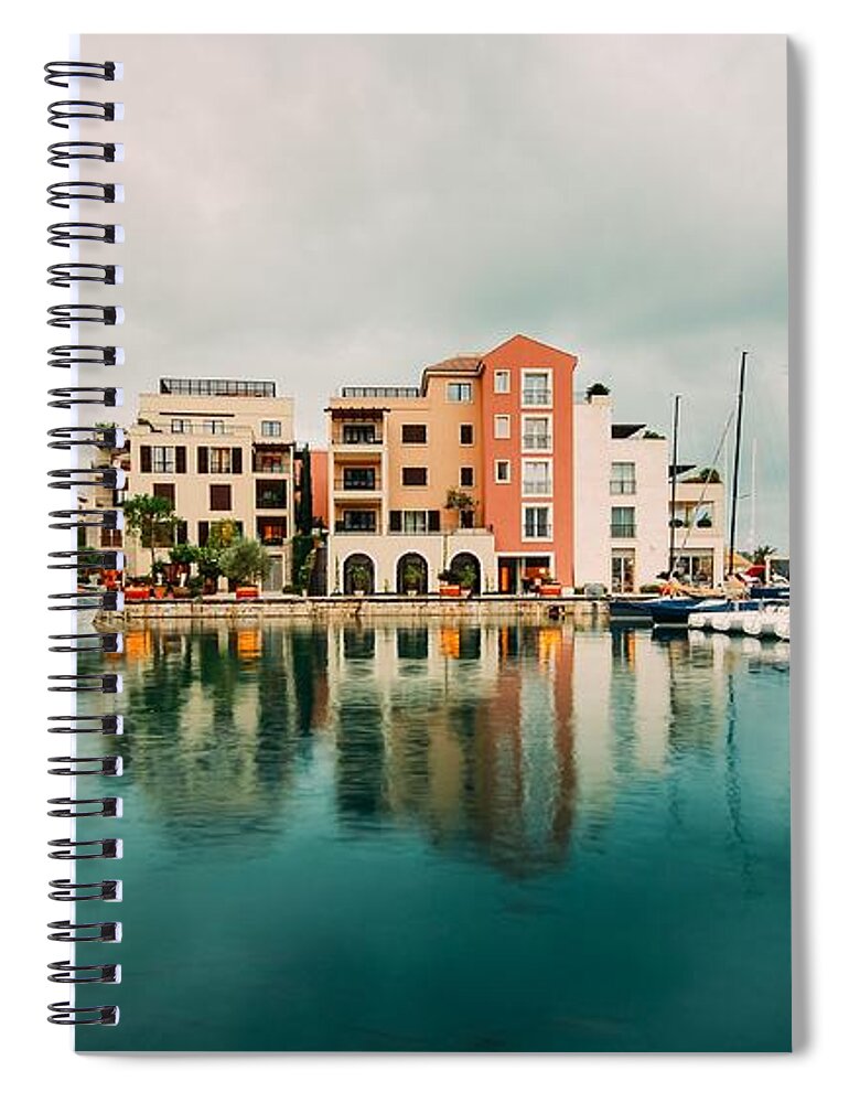 Tivat Spiral Notebook featuring the photograph Tivat, Montenegro by Iryna Liveoak