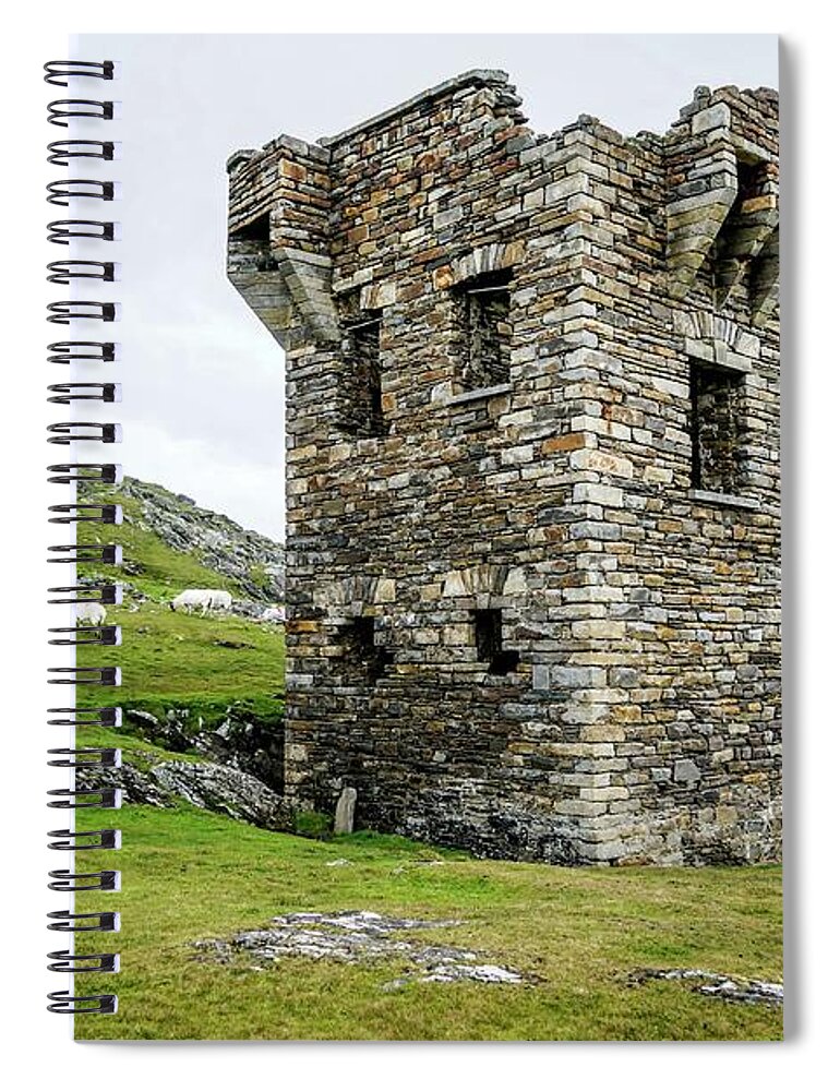 Ireland Spiral Notebook featuring the photograph To Guard Against Ships by Ric Schafer