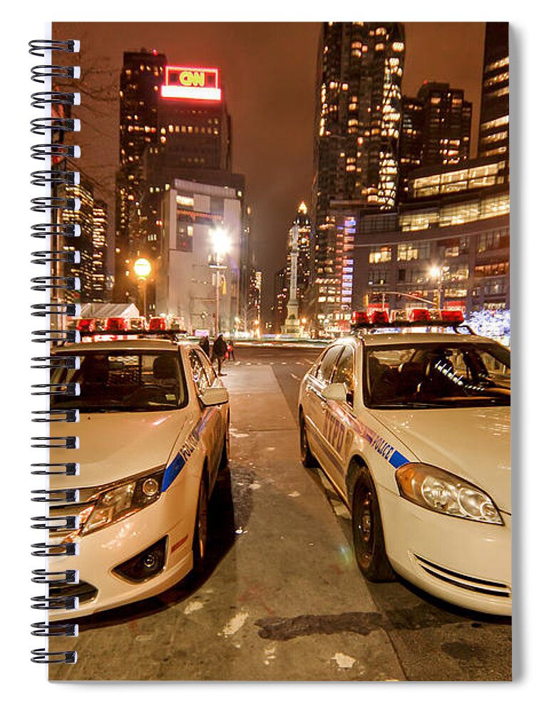 Nypd Spiral Notebook featuring the photograph To Serve And Protect by Evelina Kremsdorf