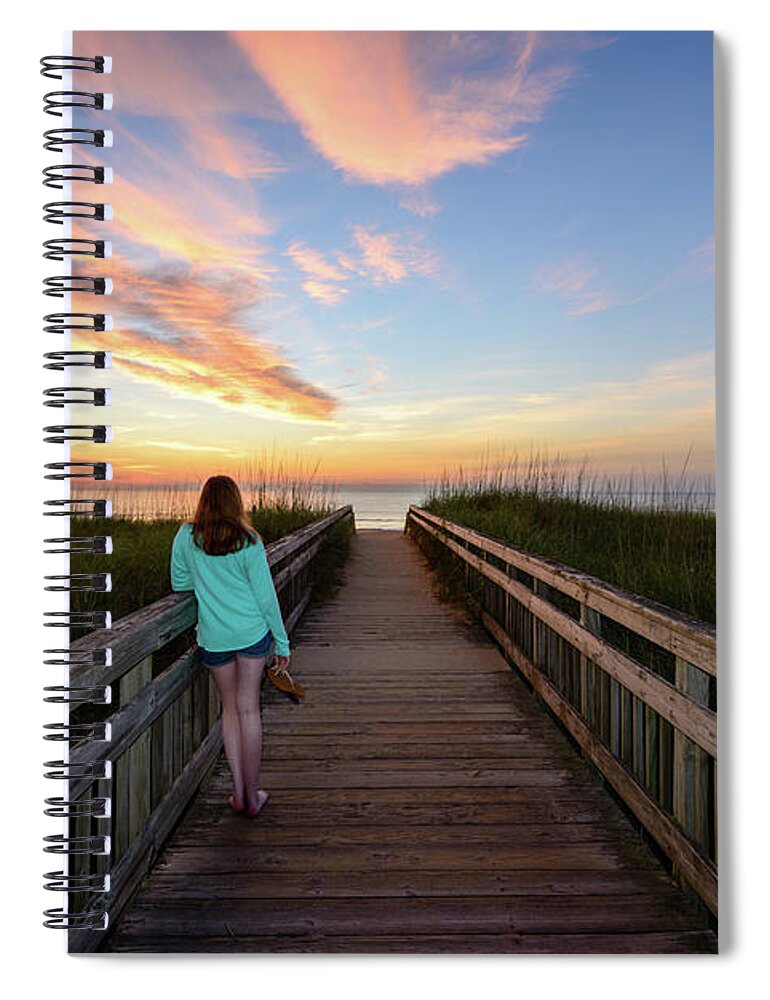 Landscape Spiral Notebook featuring the photograph To The Sea And Beyond by Michael Scott
