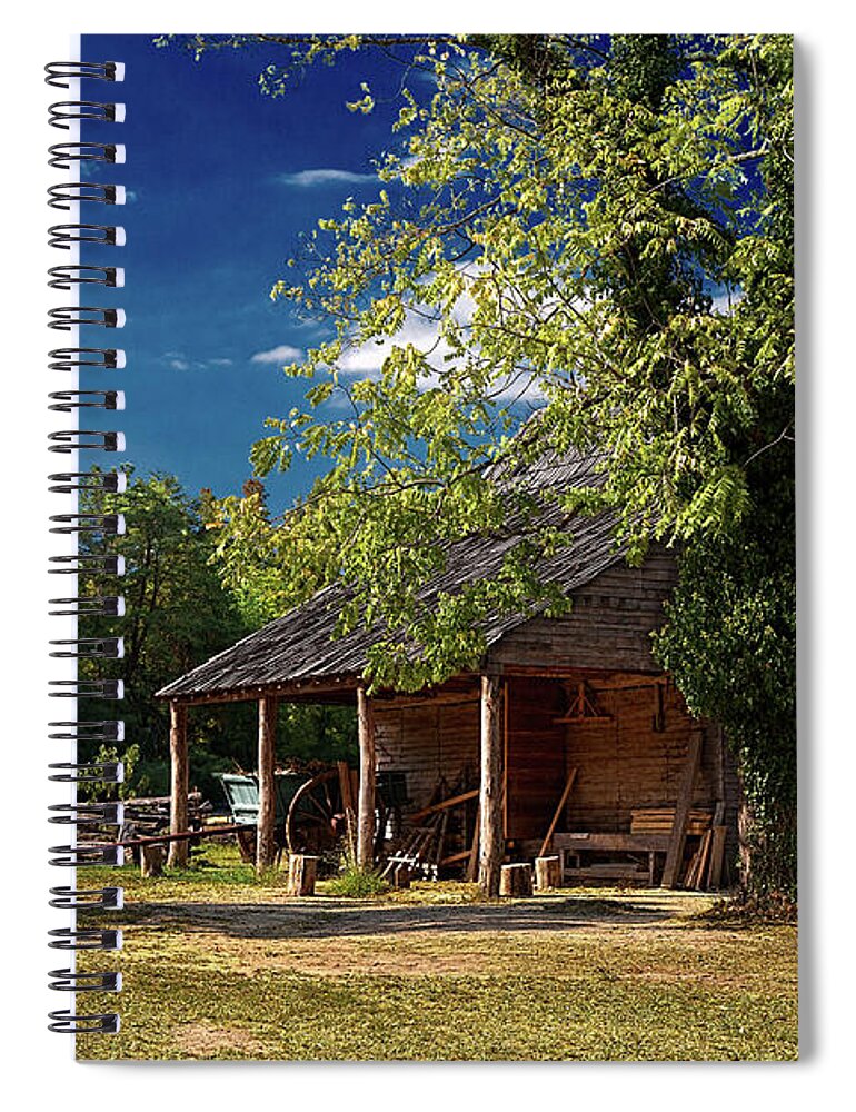 Barn Spiral Notebook featuring the photograph Tobacco Barn by Christopher Holmes