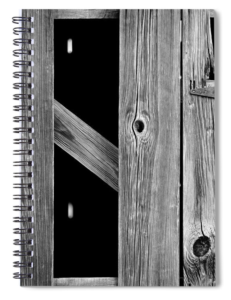 Wood Spiral Notebook featuring the photograph Tobacco Barn Wood Detail by Chris Berry