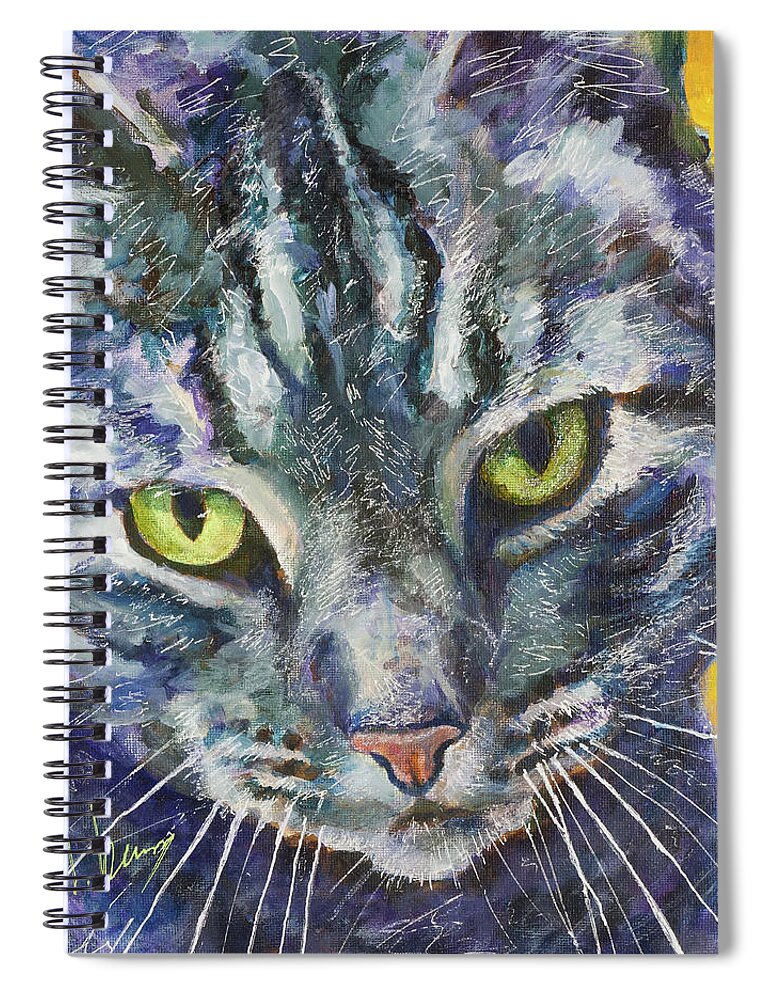  Spiral Notebook featuring the painting Tokimon 2 by Maxim Komissarchik