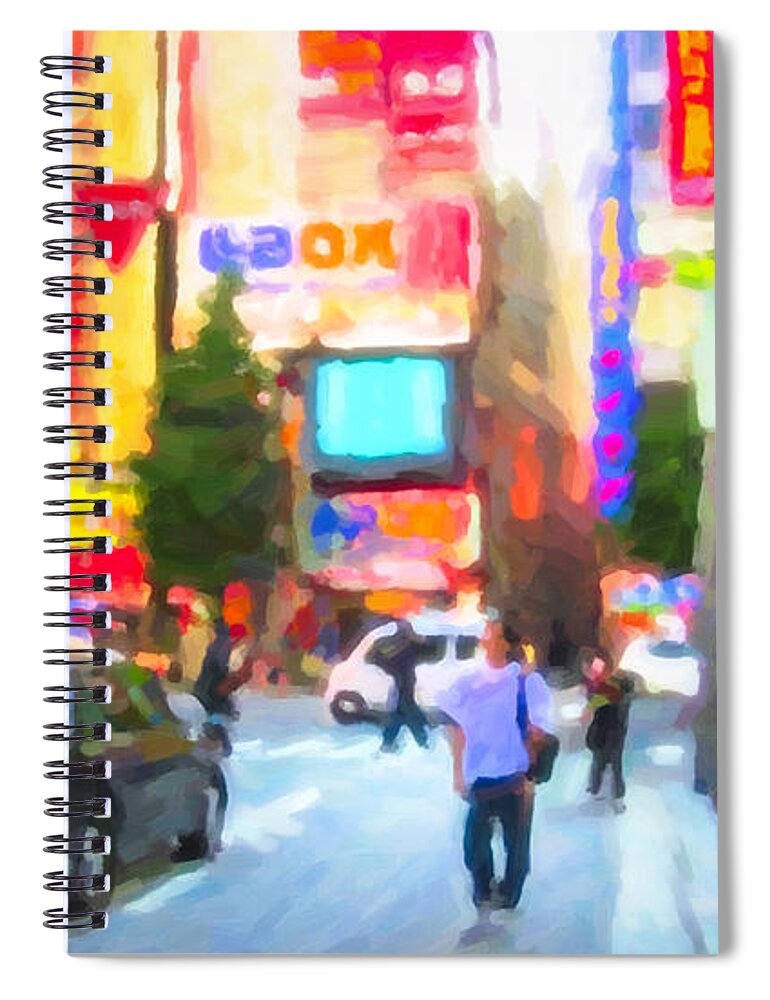 Tokyo Spiral Notebook featuring the painting Tokyo by Chris Armytage