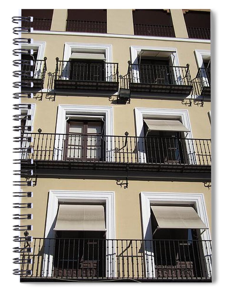 Toledo Spiral Notebook featuring the photograph Toledo Window Shades by John Shiron