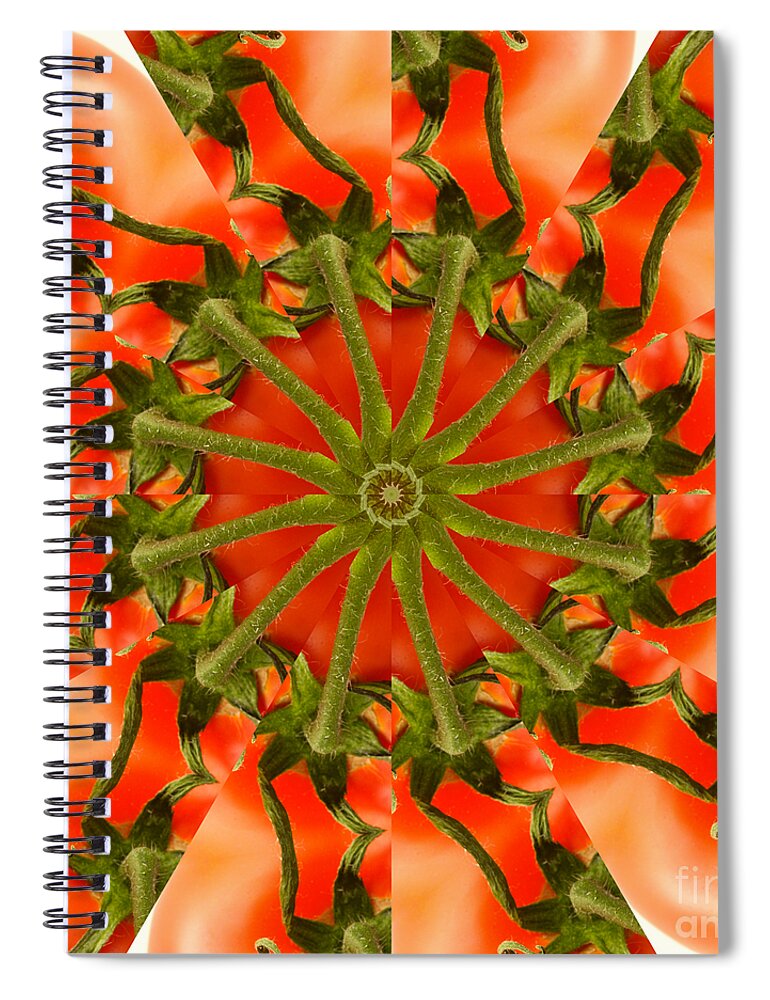 Tomato Spiral Notebook featuring the photograph Tomato Kaleidoscope by Rolf Bertram