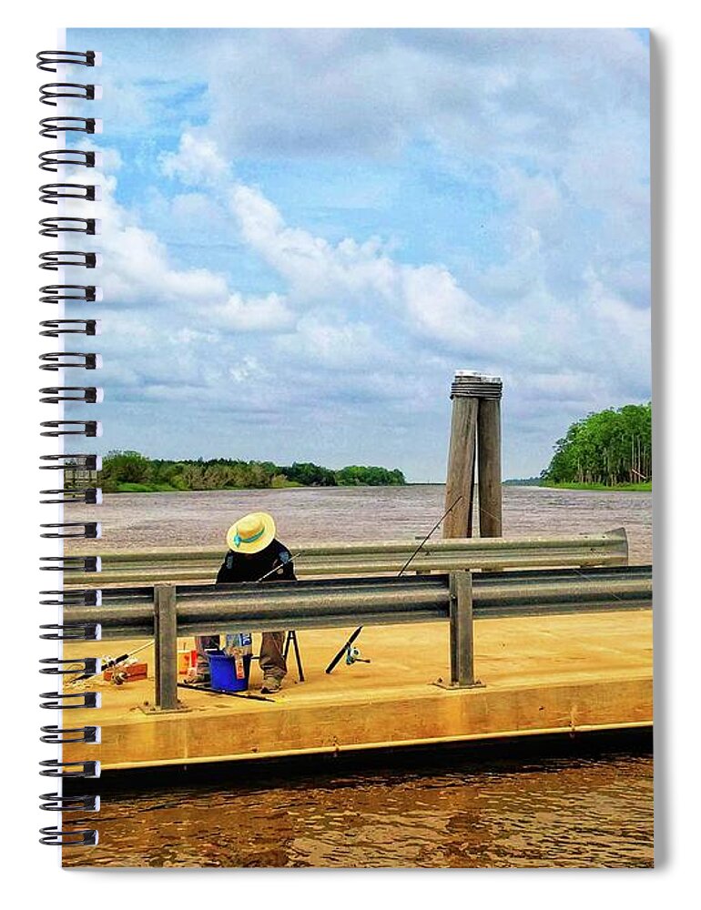 Georgetown Spiral Notebook featuring the photograph Too Hot To Fish by Sherry Kuhlkin