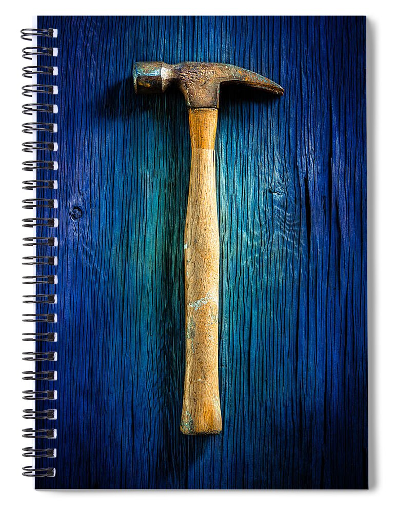Hand Spiral Notebook featuring the photograph Tools On Wood 49 by YoPedro