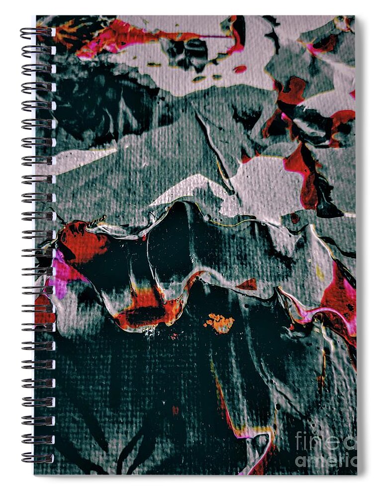 Mountain Spiral Notebook featuring the painting Topographical Abstract by Jacqueline McReynolds