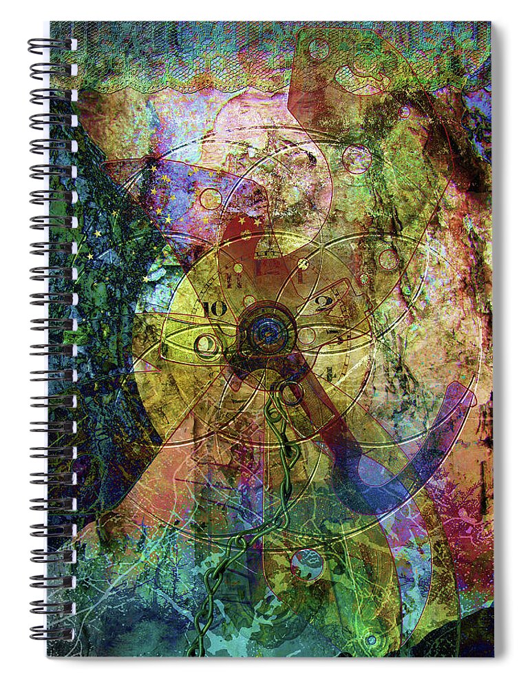 Torn Away Spiral Notebook featuring the digital art Torn Away by Linda Carruth
