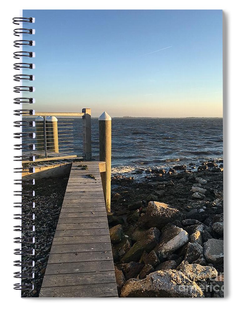 Beach Spiral Notebook featuring the photograph Towards the Bay by CAC Graphics