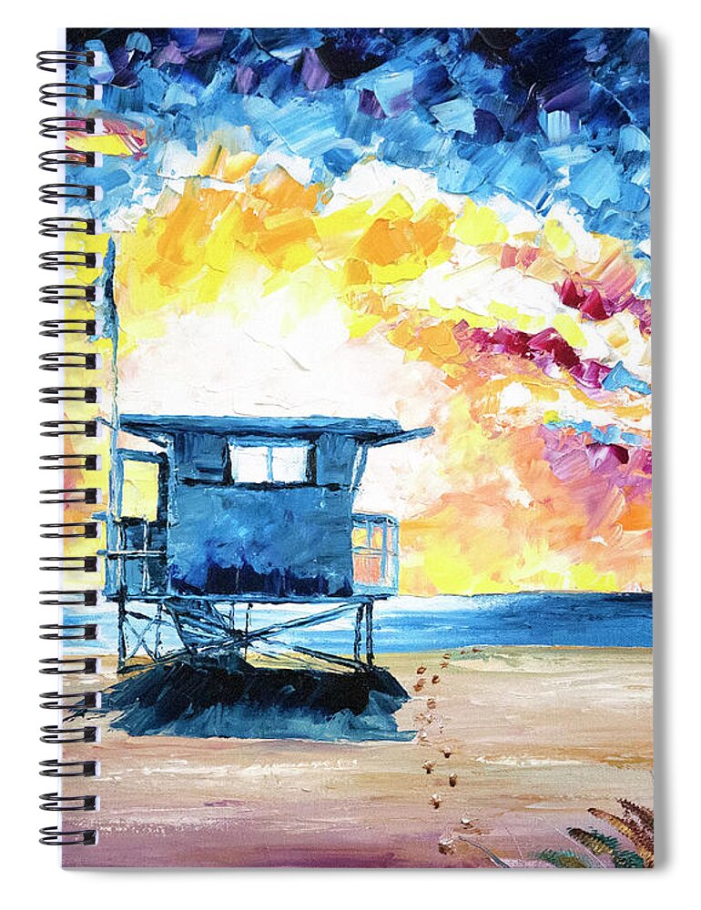 Tower Spiral Notebook featuring the painting Tower Life 6 by Nelson Ruger