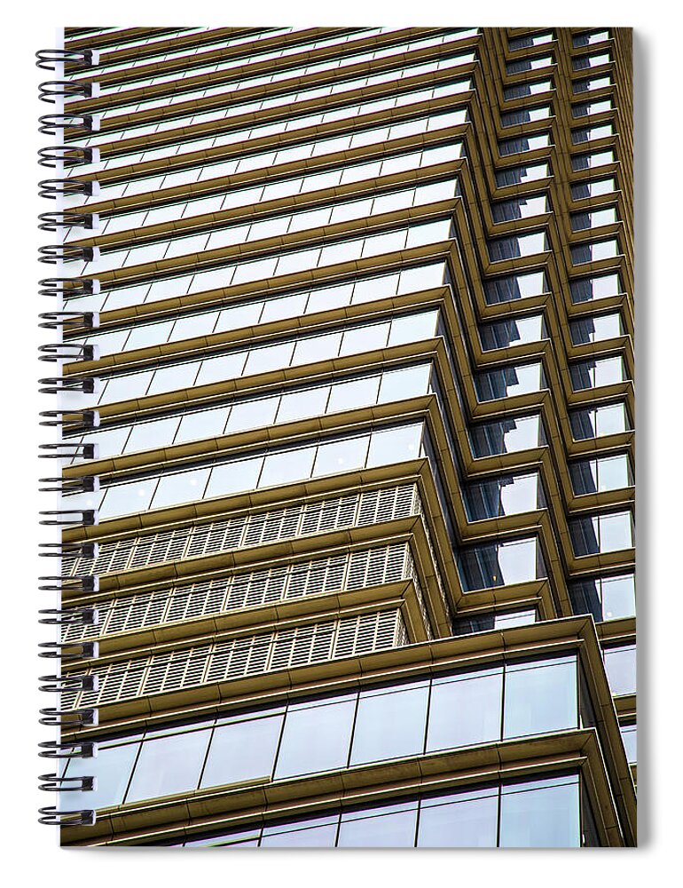 Windows To A Point Spiral Notebook featuring the photograph Towering Windows by Karol Livote