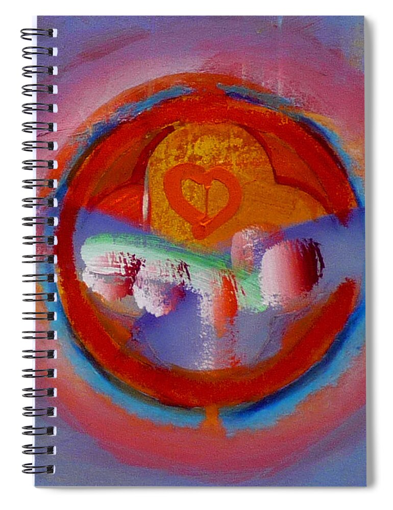 Logo Spiral Notebook featuring the painting Towers In The Mist by Charles Stuart