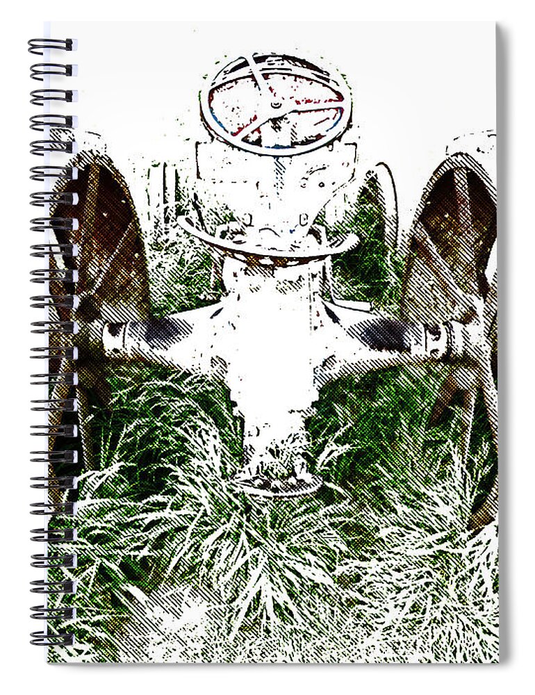 Art Spiral Notebook featuring the photograph Tractor Tracks by Steve Taylor