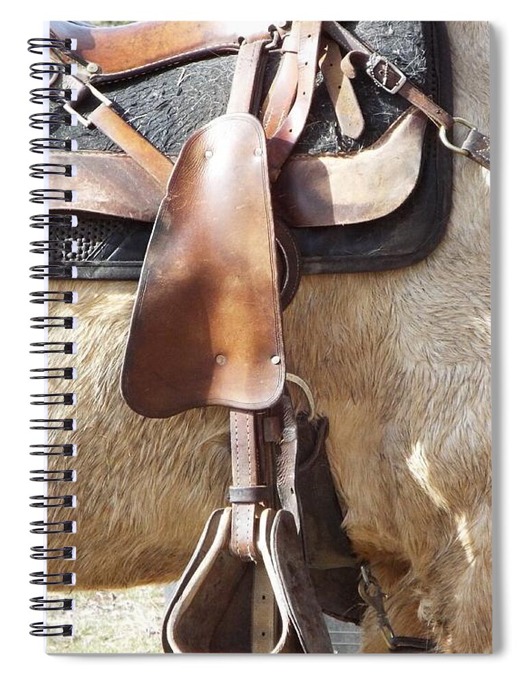 Horse Spiral Notebook featuring the photograph Trail Tack by Caryl J Bohn