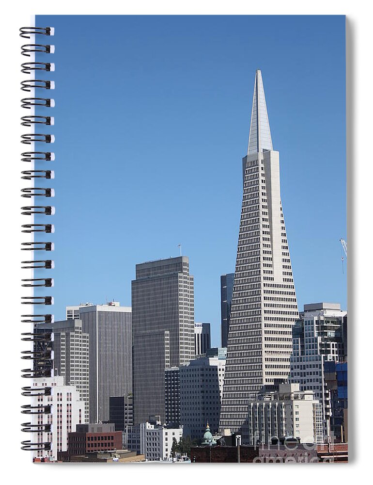 San Francisco Spiral Notebook featuring the photograph Transamerica Pyramid Building by Henrik Lehnerer
