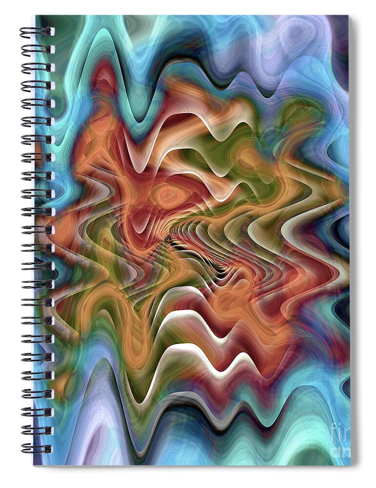 Gabriele Pomykaj Spiral Notebook featuring the digital art Transition Flow by Gabriele Pomykaj