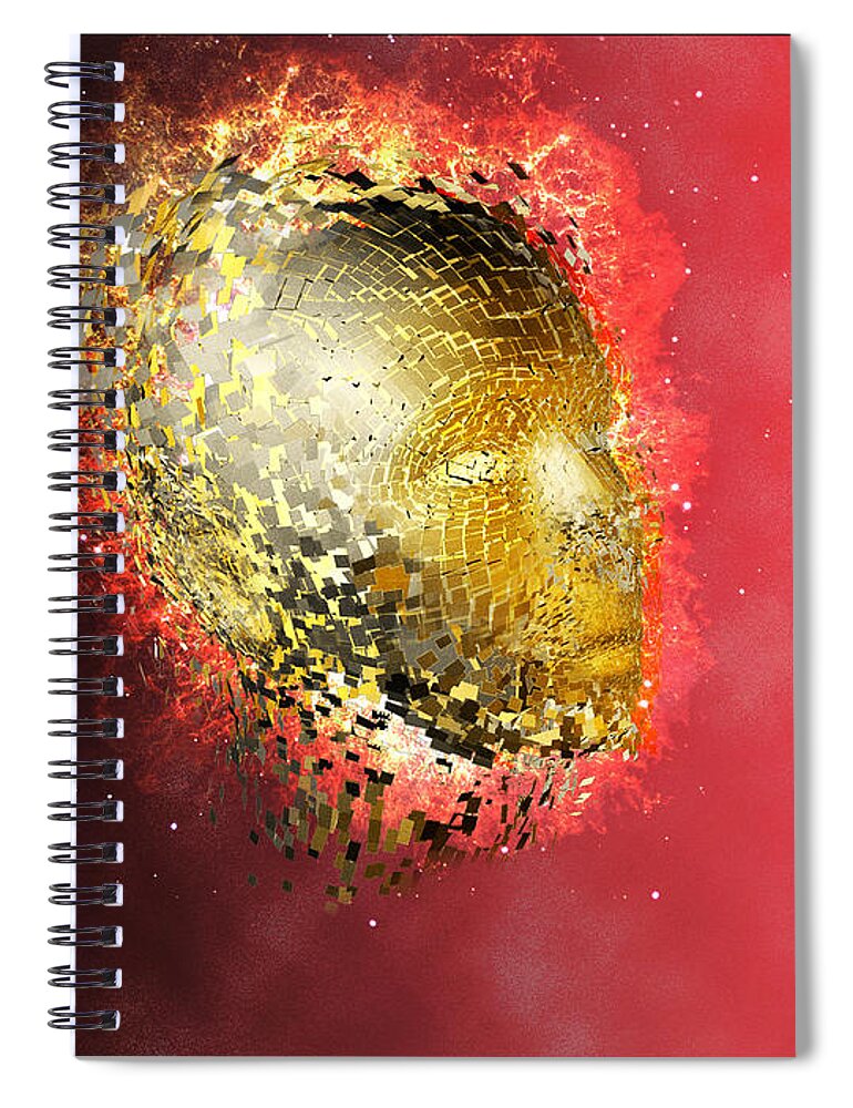 3d Spiral Notebook featuring the painting Transition by Williem McWhorter