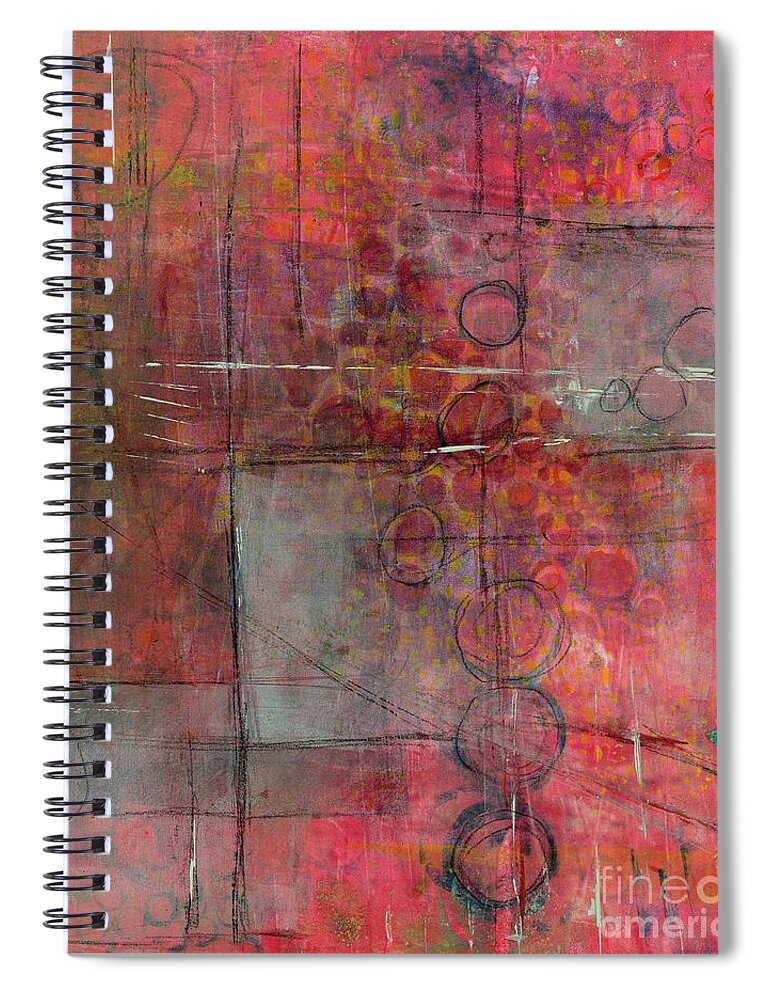 Abstract Spiral Notebook featuring the painting Transparency by Laurel Englehardt