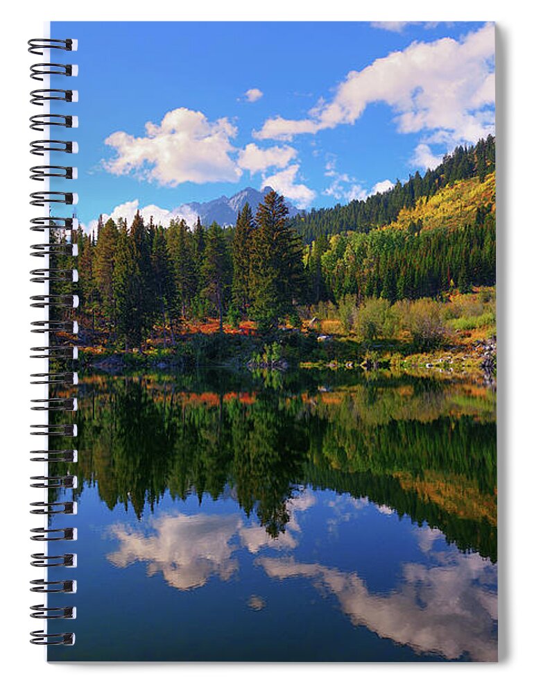 Trapper Lake Spiral Notebook featuring the photograph Trapper Lake Reflections by Greg Norrell