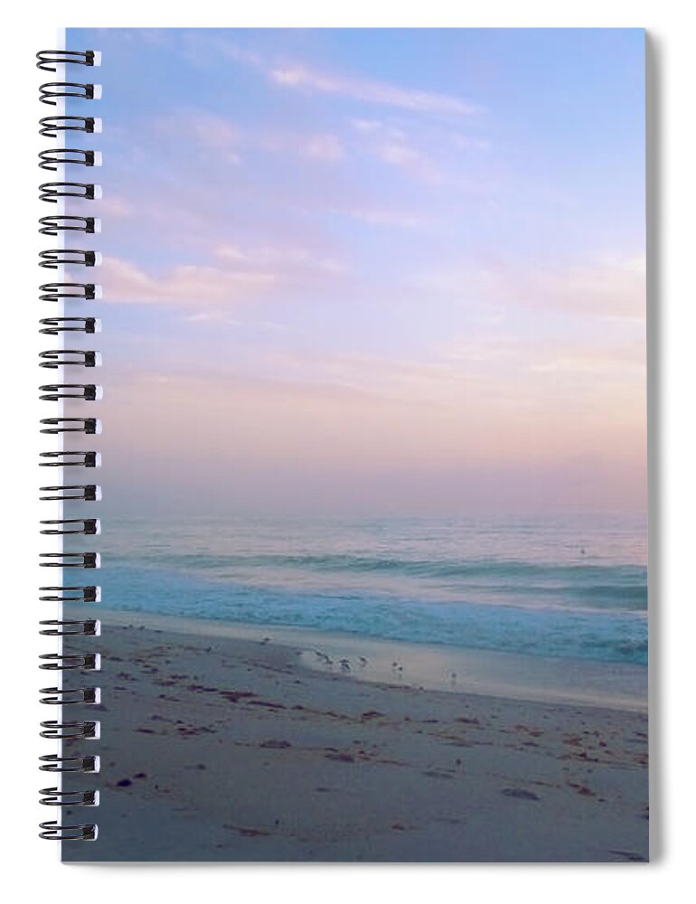 Blue Spiral Notebook featuring the photograph Treasure Coast Florida Sunrise Seascape B6 by Ricardos Creations