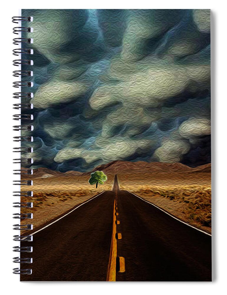 Desert Road Spiral Notebook featuring the digital art Treasure found by Vincent Franco