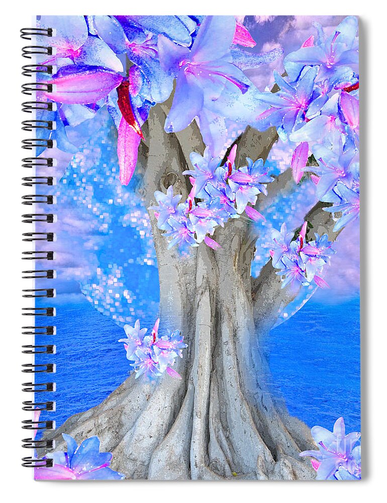 Tree Spiral Notebook featuring the painting Tree Of Hope by Saundra Myles