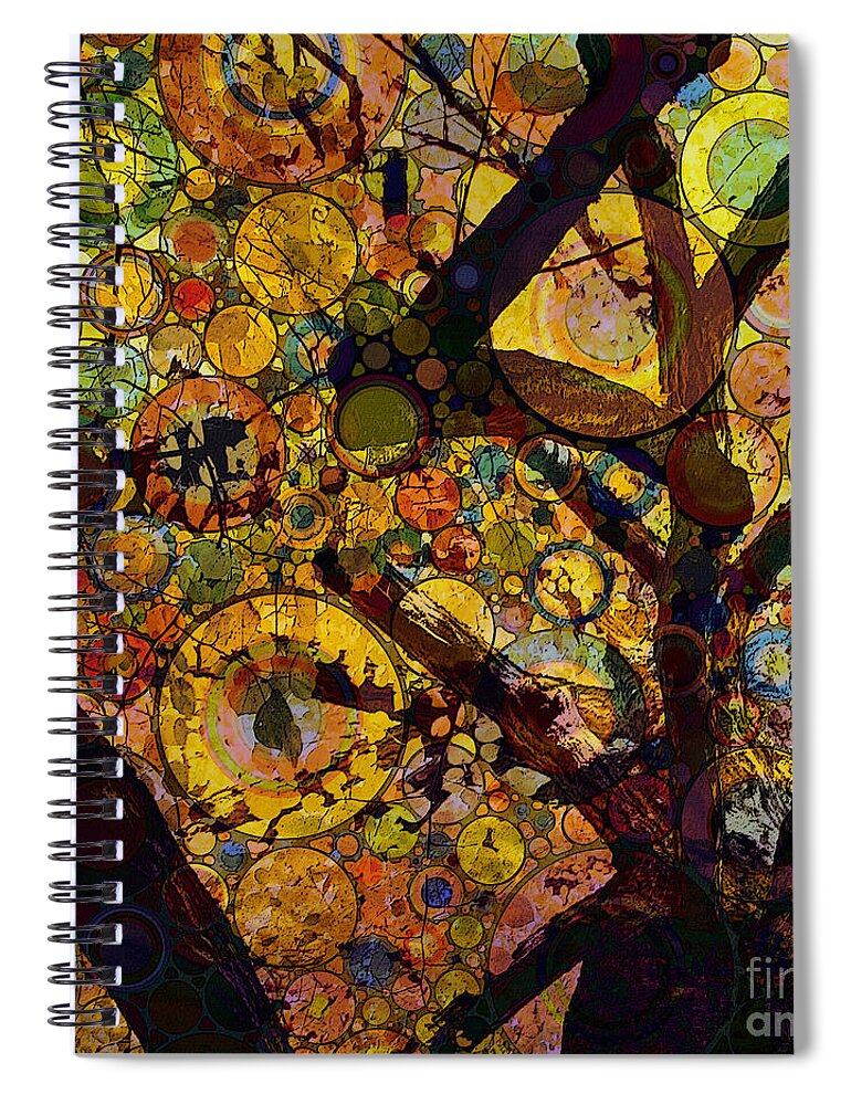 Tree Spiral Notebook featuring the digital art Tree of Prosperity by Klara Acel