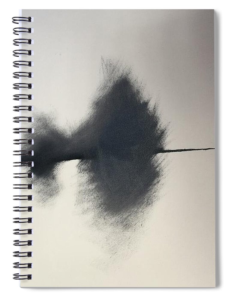 Oils. Mist Spiral Notebook featuring the painting Trees by Carrie Maurer