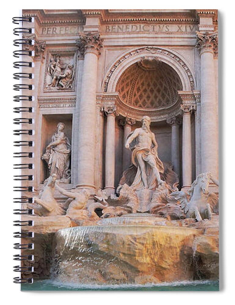 Prott Spiral Notebook featuring the photograph Trevi fountain 2 by Rudi Prott