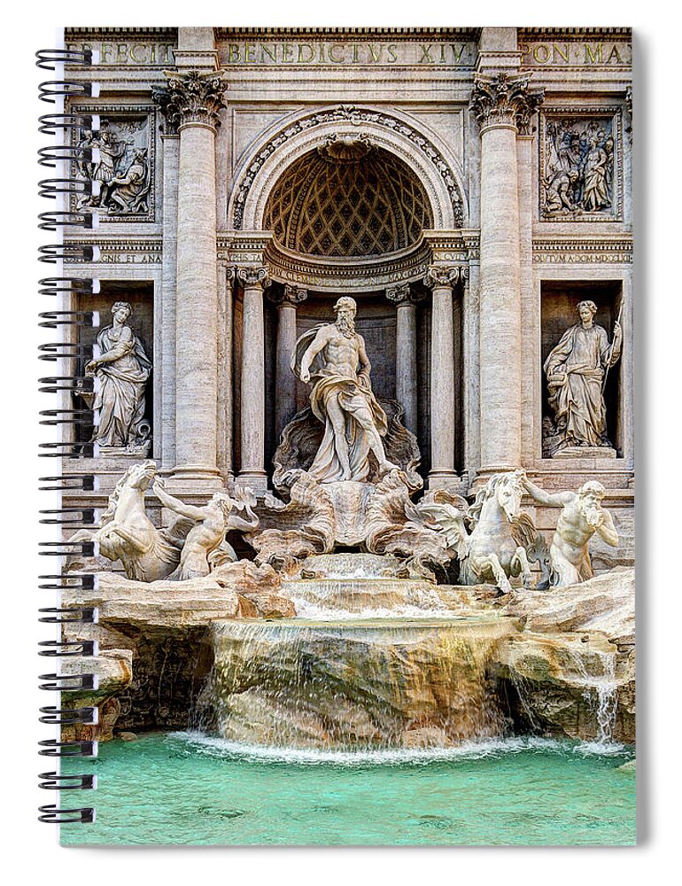 Fontana Di Trevi Spiral Notebook featuring the photograph Trevi FOuntain by Weston Westmoreland