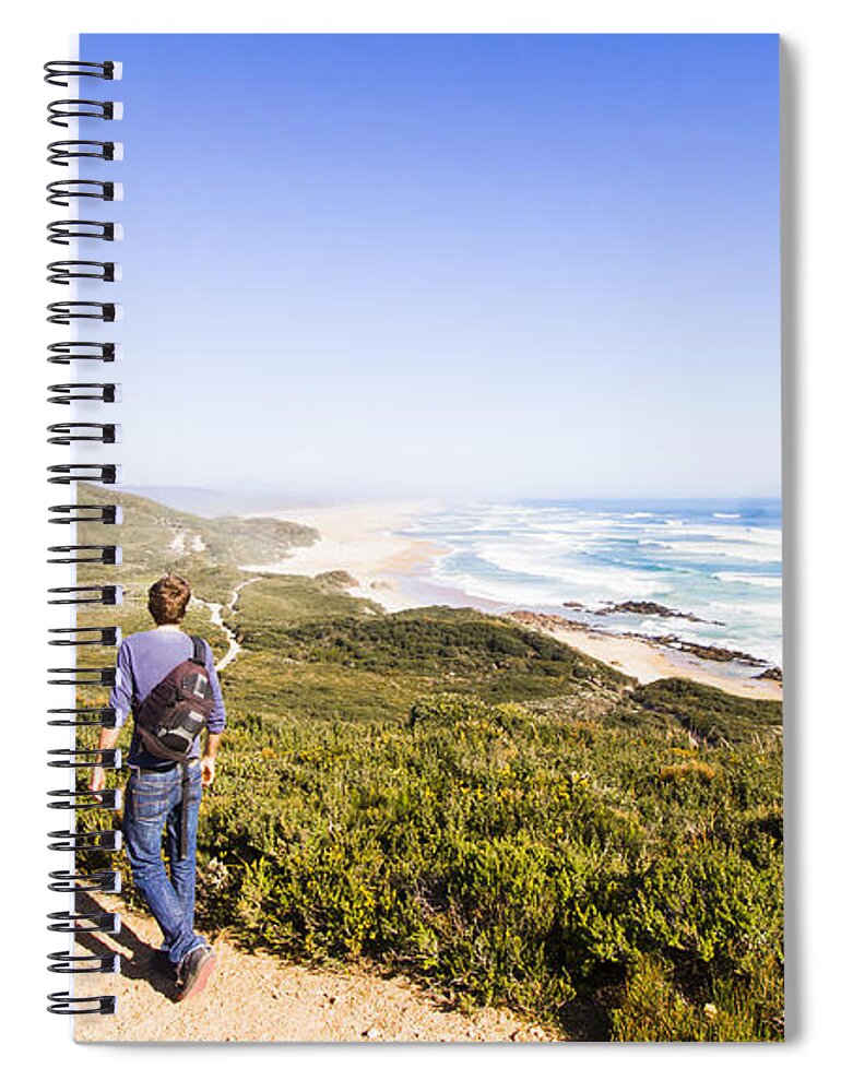 Landscapes Spiral Notebook featuring the photograph Trial Harbour to Strahan via Ocean Beach by Jorgo Photography