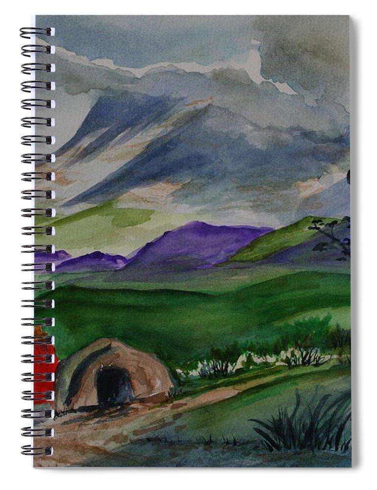 Watercolor Spiral Notebook featuring the painting Tribute to John Pike 2 by Julie Lueders 