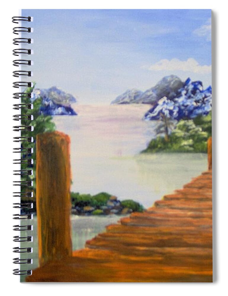 Otis Redding Spiral Notebook featuring the painting Tribute to Otis by Saundra Johnson